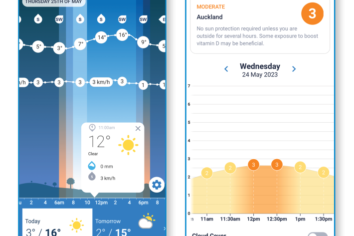 Weather app screenshots